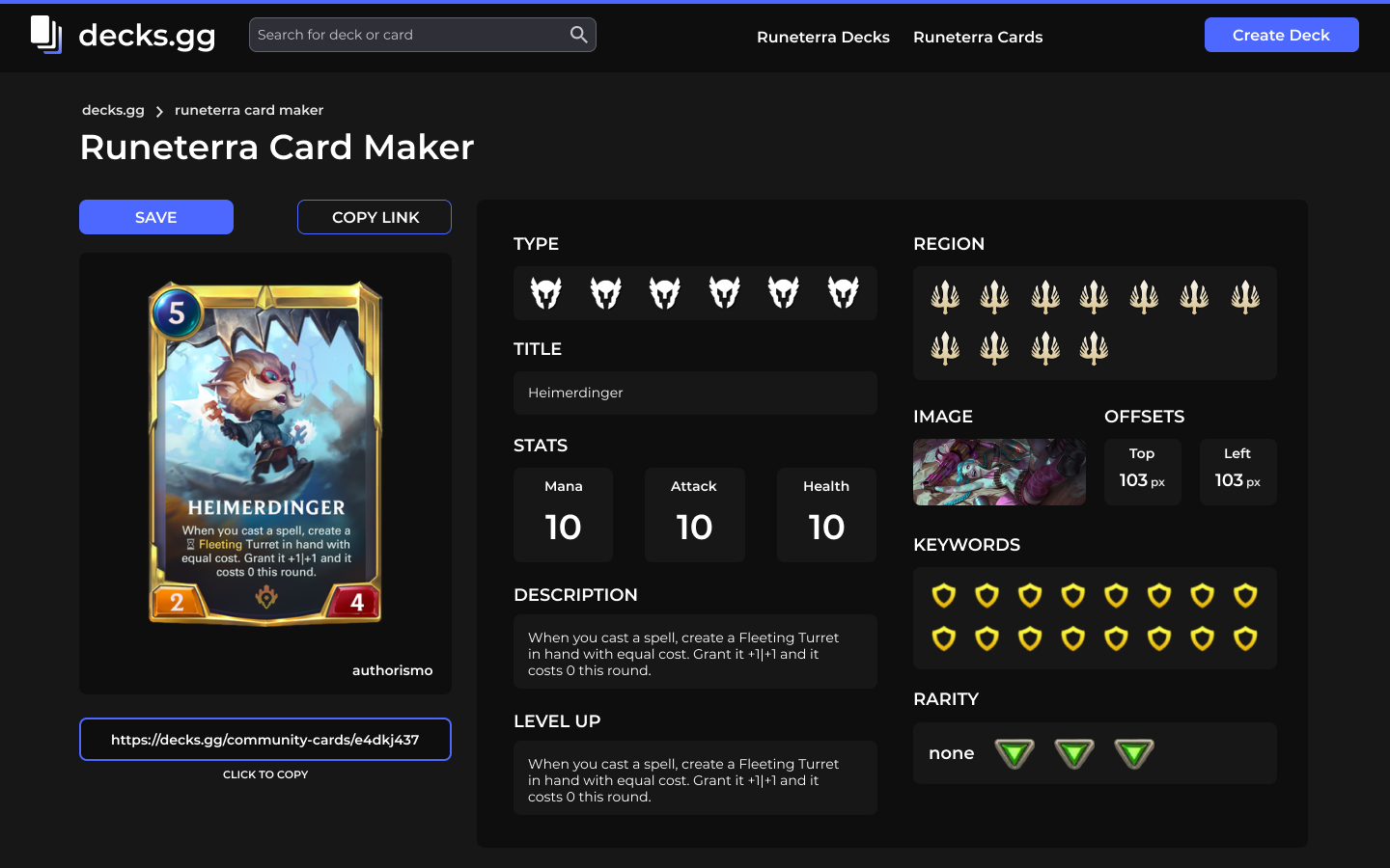 Custom card maker