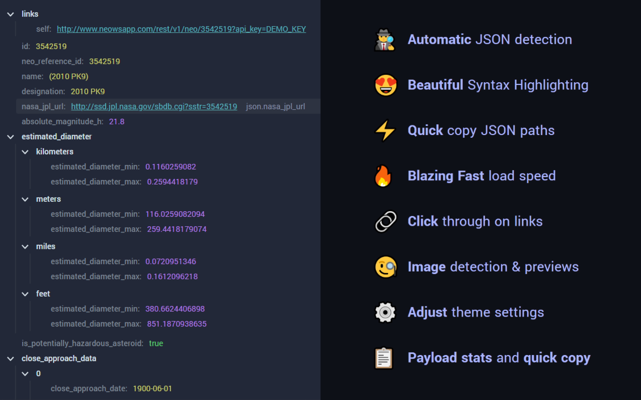 JSON Master features overview